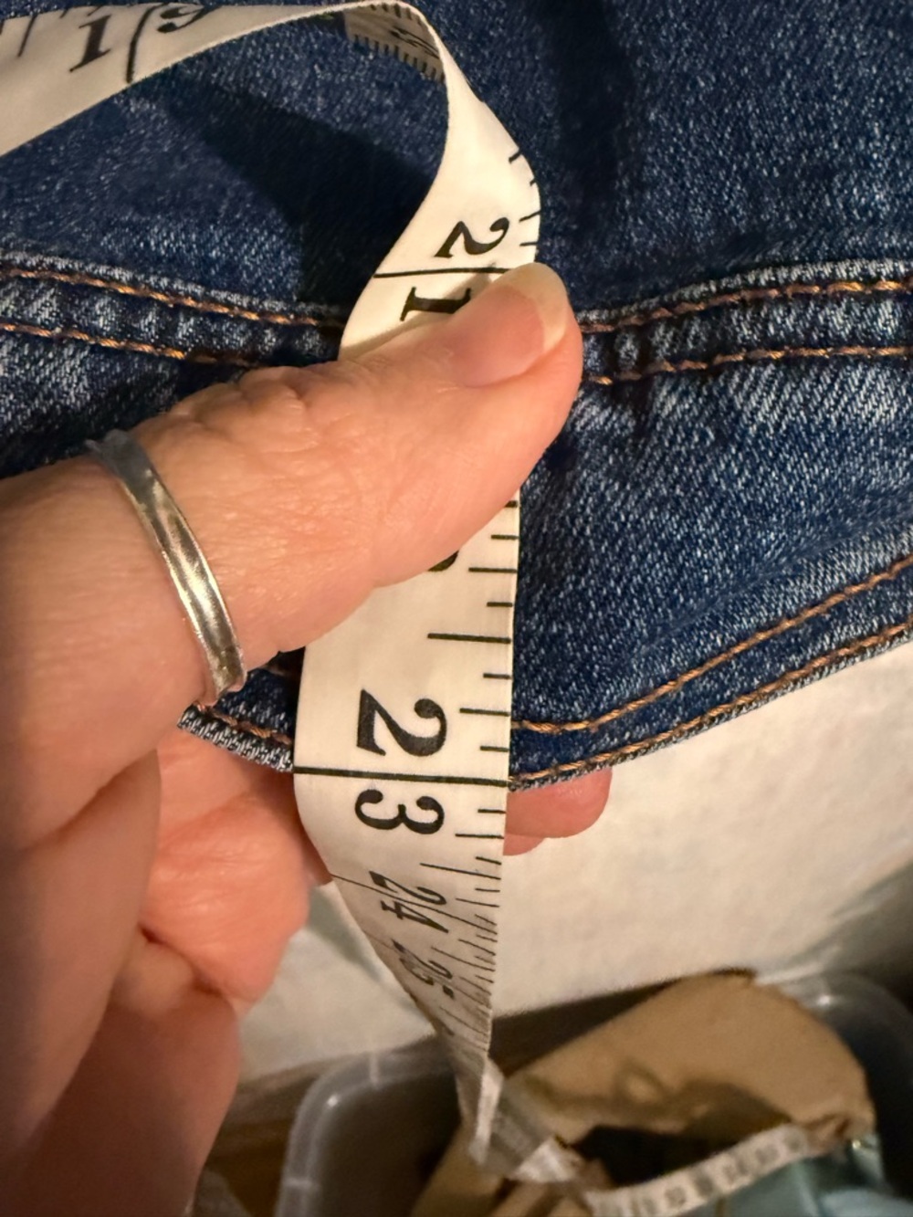 Old Navy Medium Blue Denim Jacket - Trucker, Boyfriend Button-Front Jean Coat - Picture 6 of 8